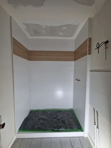 Réfection d'une salle de bains dans un appartement à Lyon 7, proximité de Vienne, Barbosa David Carrelages