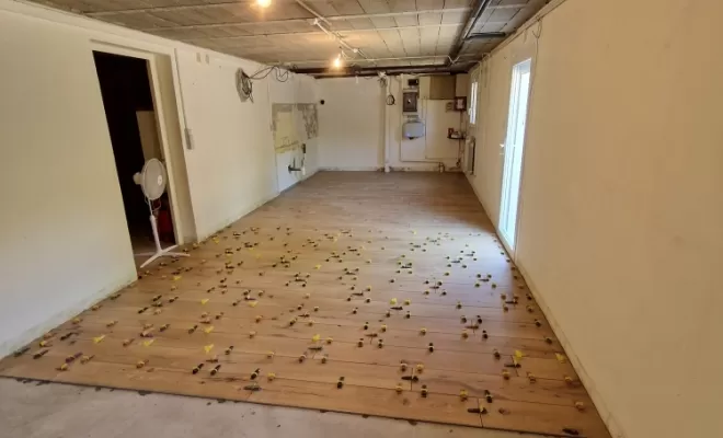 Création d'un studio avec carrelage imitation bois à Charantonnay, proximité de Vienne, Barbosa David Carrelages