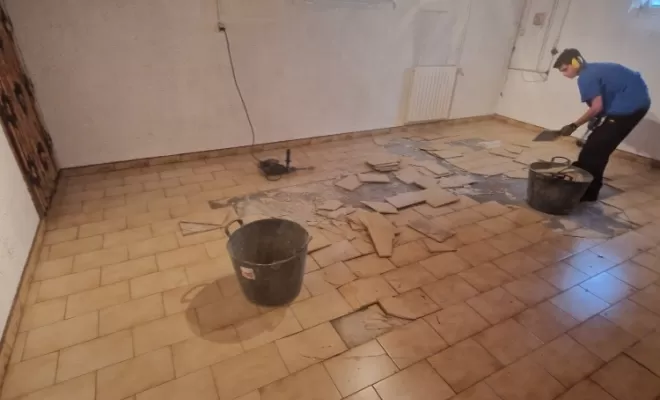 Rénovation d'une salle de jeux à Vénissieux, proximité de Vienne, Barbosa David Carrelages