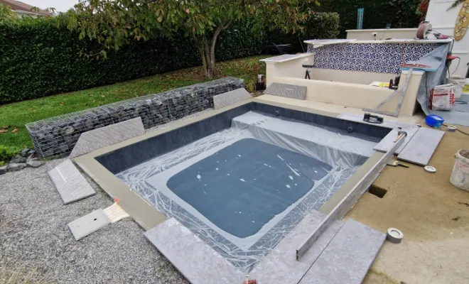 Margelles de piscine, proximité de Vienne, Barbosa David Carrelages