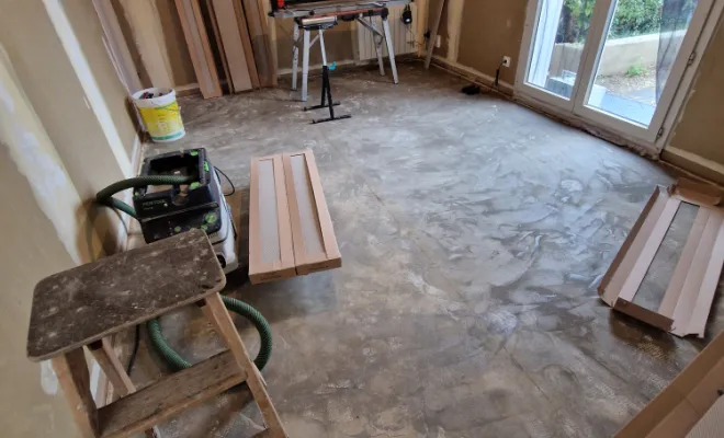 Pose carrelage imitation bois dans une villa à Toussieu, proximité de Vienne, Barbosa David Carrelages