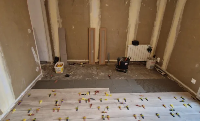 Pose carrelage imitation bois dans une villa à Toussieu, proximité de Vienne, Barbosa David Carrelages