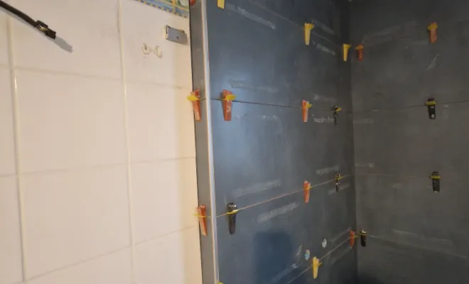 Rénovation coin douche dans salle de bains à Savas Mépin, proximité de Vienne, Barbosa David Carrelages