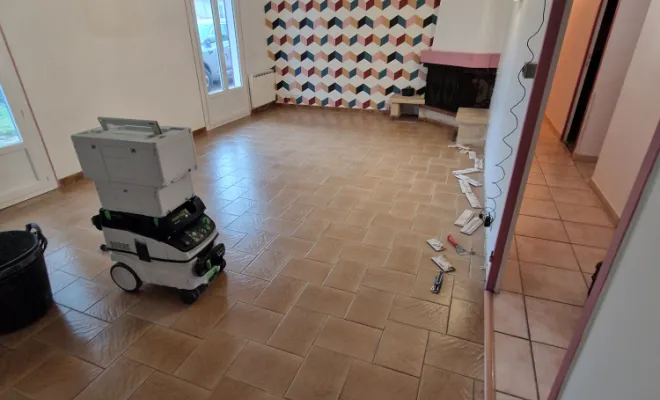 Rénovation salon/séjour à Heyrieux, proximité de Vienne, Barbosa David Carrelages